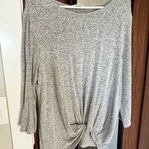 Market & Spruce Heather Gray 3/4 Sleeve Top